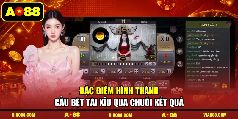 Đặc điểm hình thành cầu bệt tài xỉu qua chuỗi kết quả