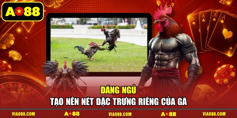 Dáng ngủ tạo nên nét đặc trưng riêng của gà